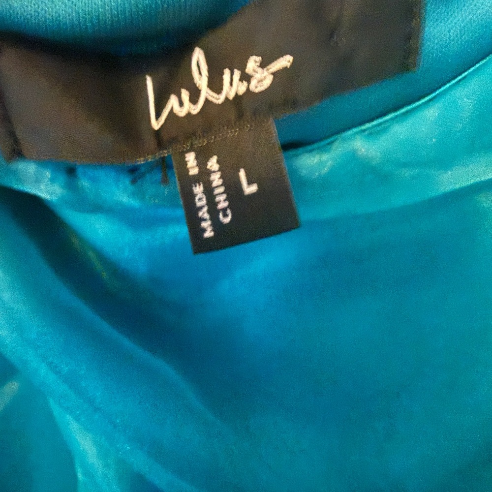 Lulu's Vibrant Blue Backless Dress